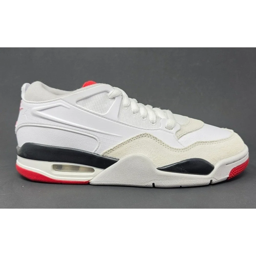 Nike Jordan 4 RM White Fire Red FQ7939-102 Men's Size‎ 8 New